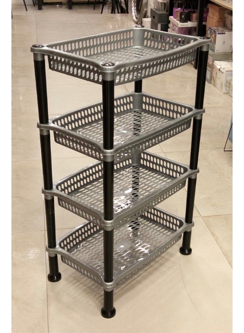 Turbo 4-tier rectangular plastic